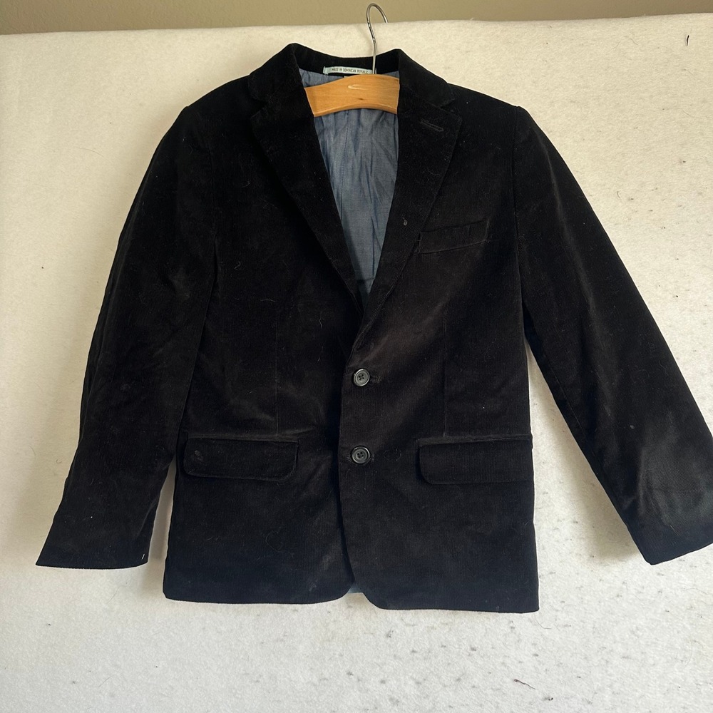 Class Club Boys Black Corduroy Blazer Sport Coat Jacket Size 8 RN 58909
